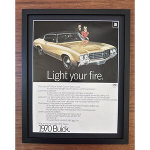 Framed 1970 Buick Skylark Custom Sport Coupe Print Ad